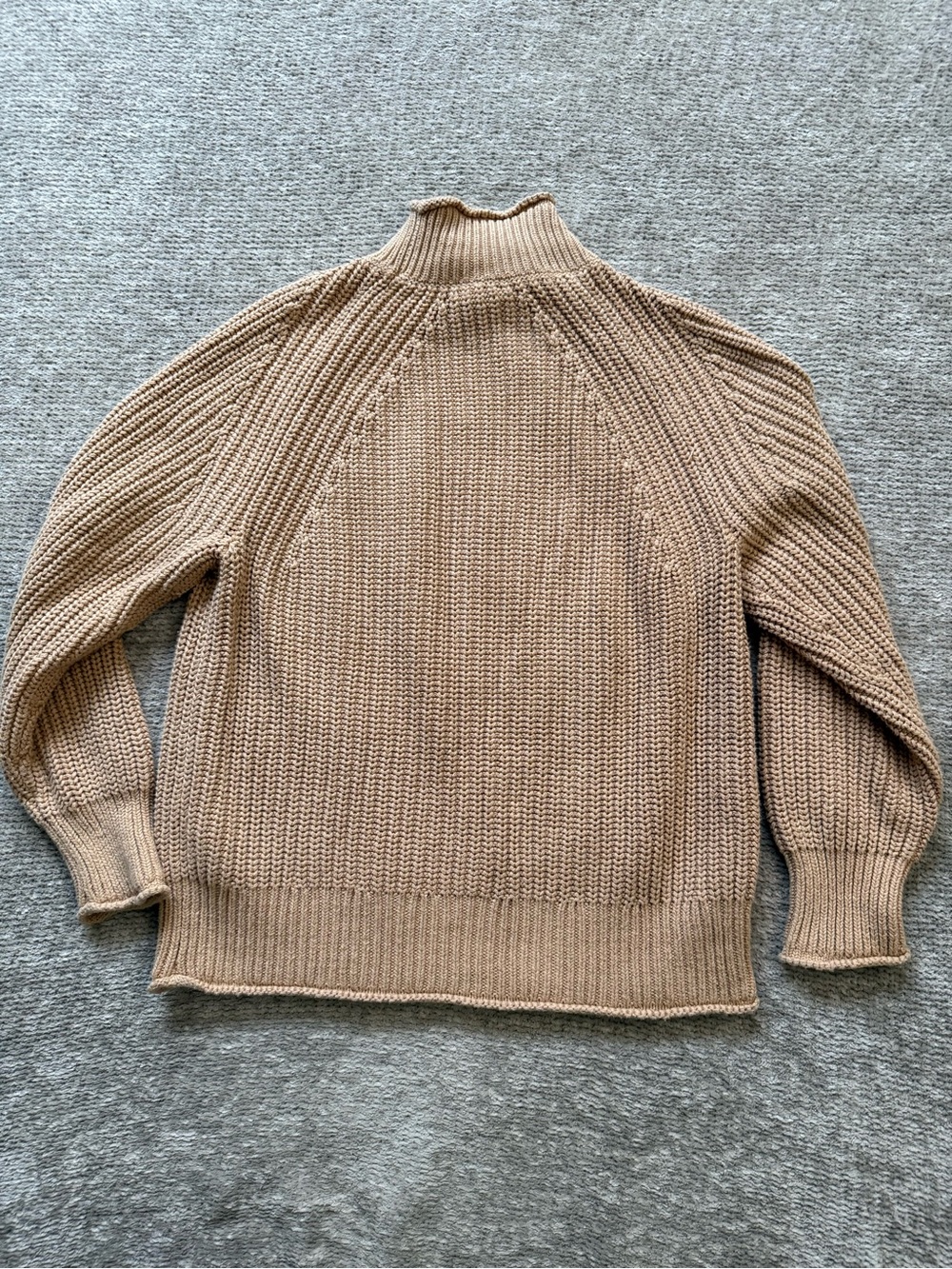 J. Crew Women's Chunky Knit Turtleneck Sweater in Camel - Picture 3 of 8
